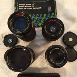 Mamiya Camera Lenses with Winder