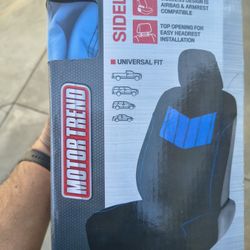 Car Seat Covers MotorTrend Blue