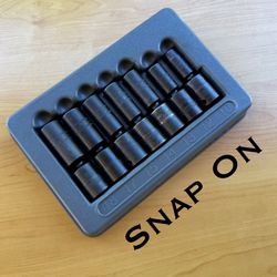 Snap On 7 pc 3/8— METRIC Flank Drive Deep Impact Swivel Socket Set ((( $280 ))) ❗️Great Condition❗️