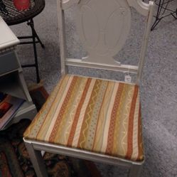 Chalk Painted Gray Side Chair