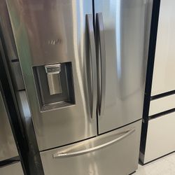 Stainless Steel 28 Cu. Ft. 3-Door French Door, Full Depth Refrigerator 