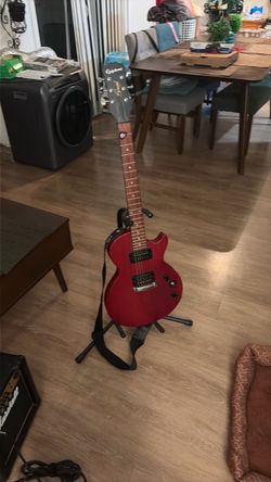 Epiphone guitar and Marshall amp