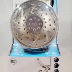 Magnetix 6-spray 6.75 in. Dual Shower Head and Adjustable Handheld in Spot Resist Brushed Nickel

