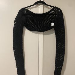LA Hearts Pacsun Black Knitted Fishnet Top (M)