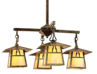 Arroyo Craftsman “Carmel” copper verdigris and glass mission craftsman Arts Crafts style light fixture