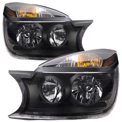 Headlights Set Left Right Pair W/Black Housing Fits 2006-2007 Buick Rendezvous