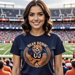Bear Down Chicago Football Fan T-Shirt ( Medium)
