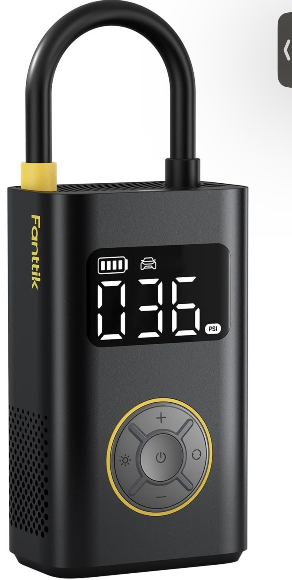Pro Portable Tire Inflator for Compact Car, 1Min Fast