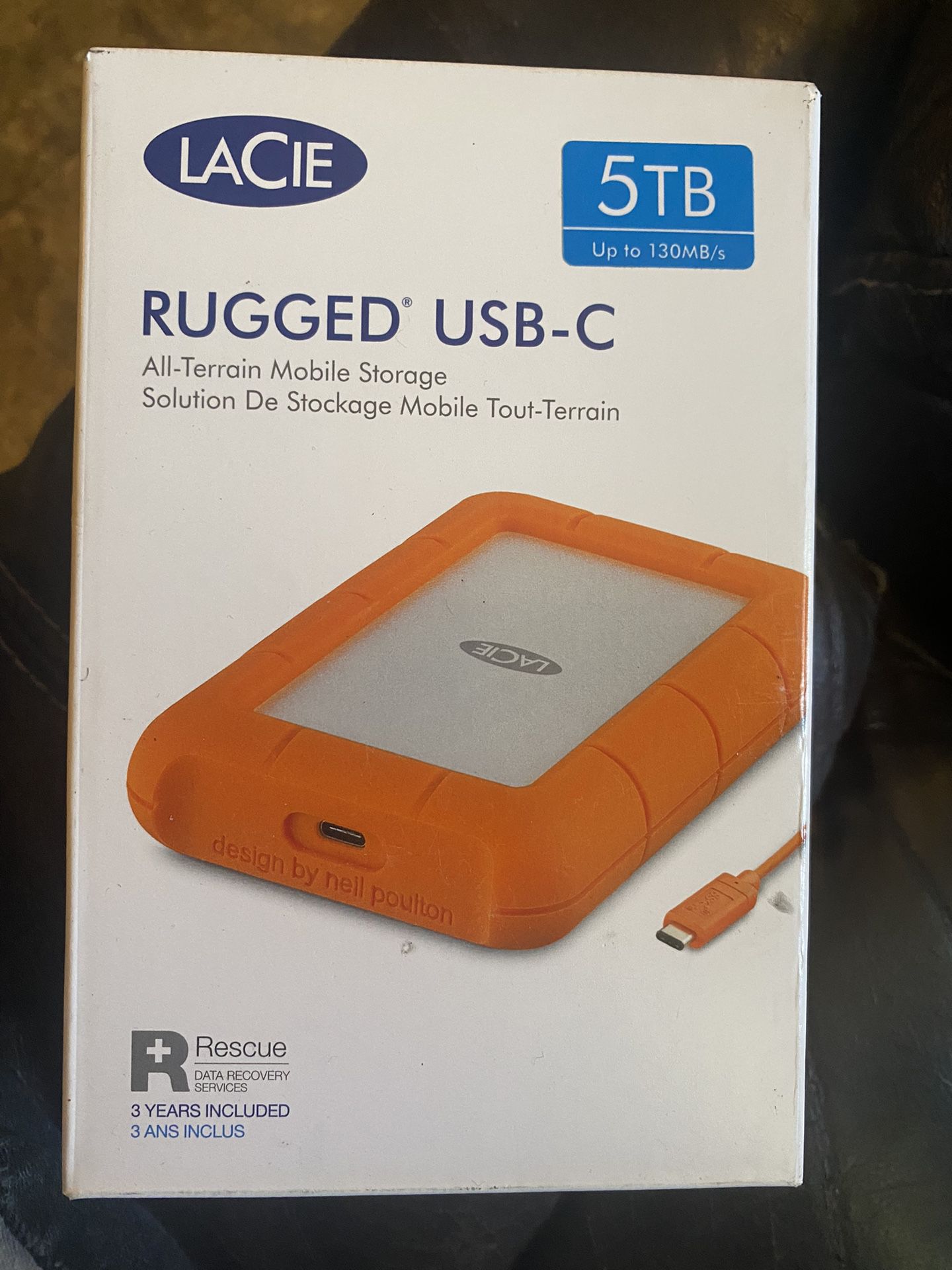 LaCie 5TB Rugged Mini USB 3.0 External Hard Drive