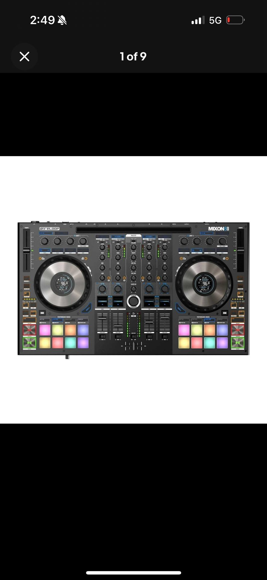 Reloop Mixon 8 Pro 4 Channel Professional Hybrid Sturdy Build DJ Controller