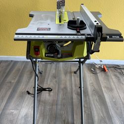 15 Amp 10 in. Compact Portable Corded Jobsite Table Saw with Folding Stand