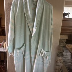 Turkish, Light Green Bathrobe.