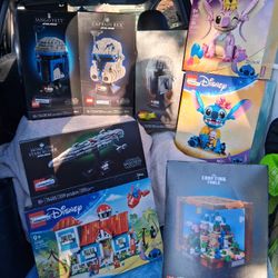 Star Wars, Stich, And F-1 Mini Figs Lego Bundle