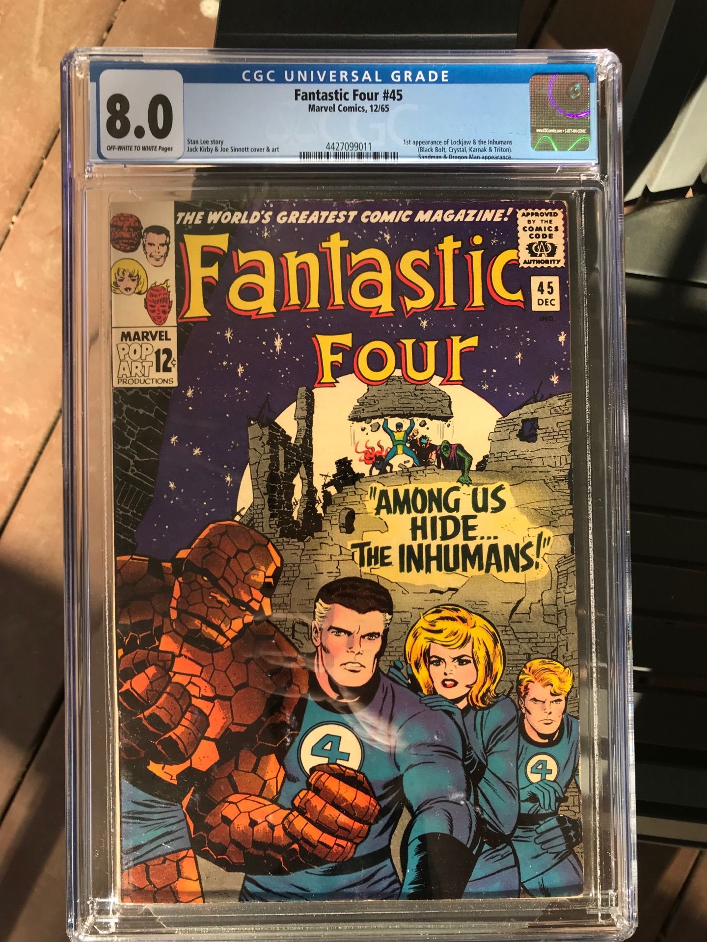 Fantastic Four #45 (1965) CGC 8.0 — 1st appearance of the Inhumans; Lee & Kirby