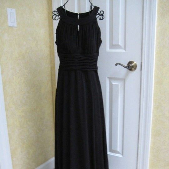 Eleganant, Black Halter Top Formal Dress, Sleeveless Dress Size 6