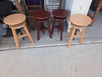 4 MEEDEN Wooden Swivel Drafting Stool