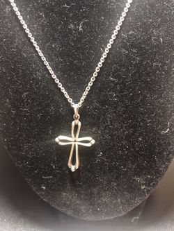 Silver cross necklace