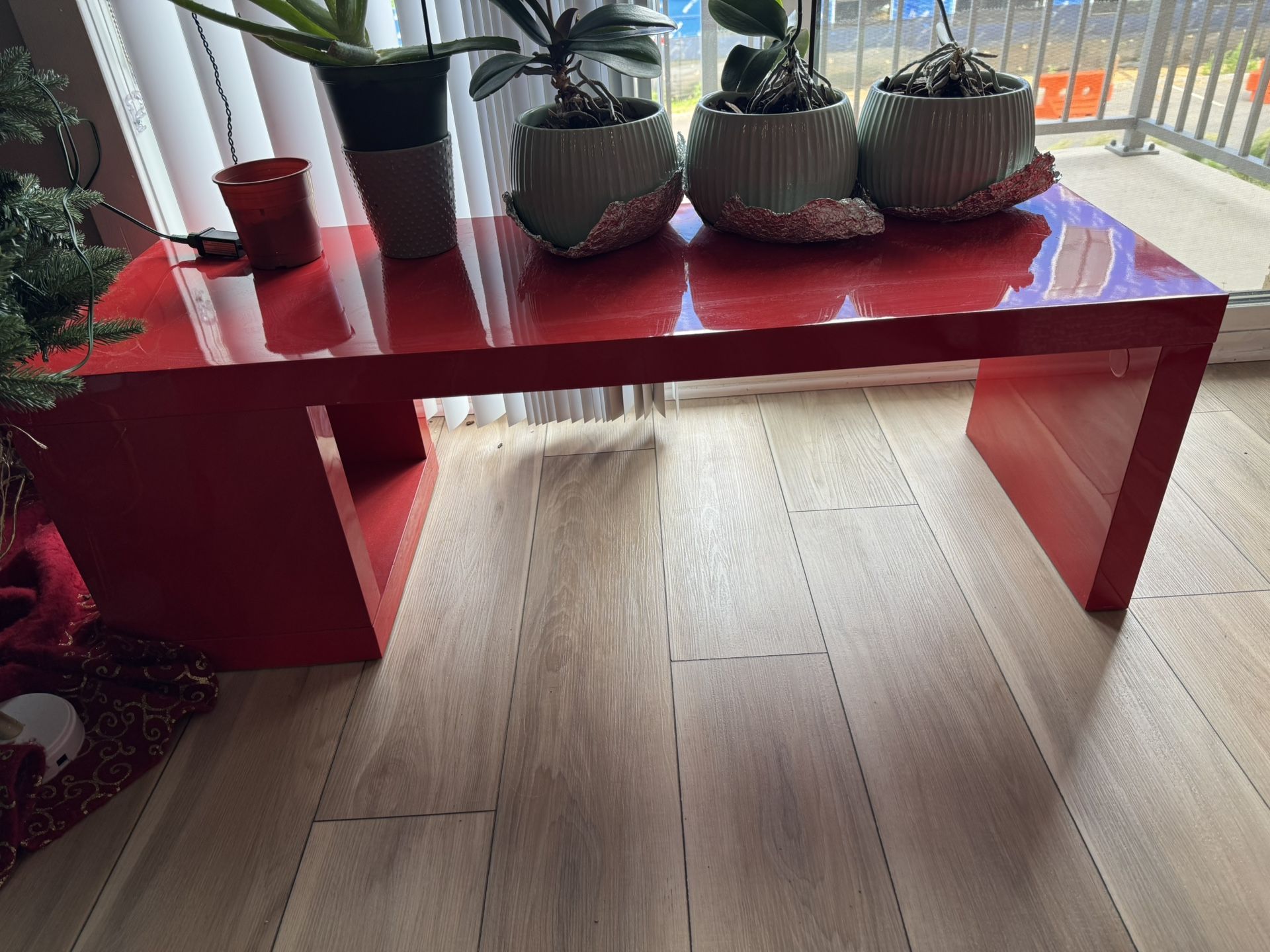Red Console Table