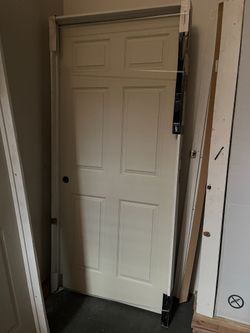 36 inches, 80 inches high, wooden door, white
