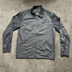 Ebbets Field Flannels Hidden City Films Zip Up Grey Jacket