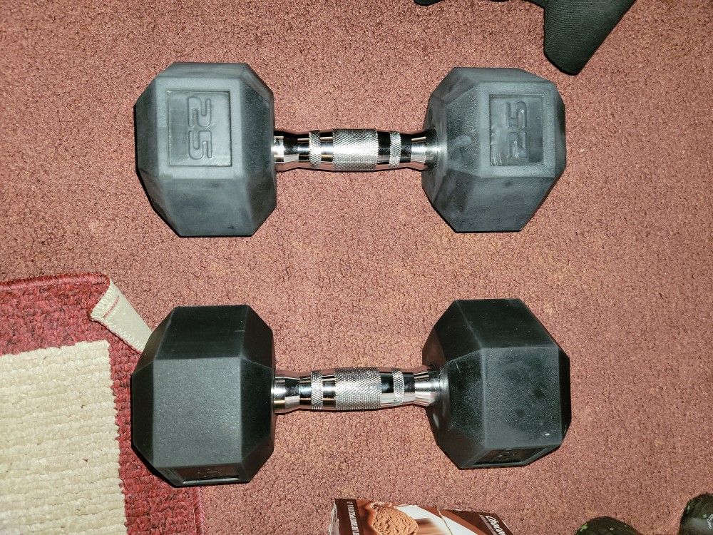 25 Pound Dumbell Hex