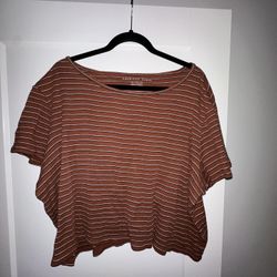 American Eagle Cropped T-Shirt Burnt Orange XXL