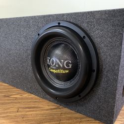 New 12” Kong 4000w Max Power Subwoofer + Slot Port Enclosure 