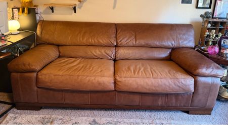 LEATHER SOFA PAIR