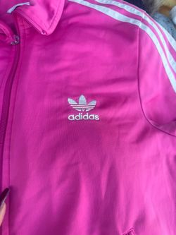 Adidas classic pink zip up Size L