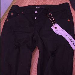 Black Purple Jeans Size 29