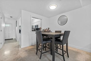 Gray table and four chairs