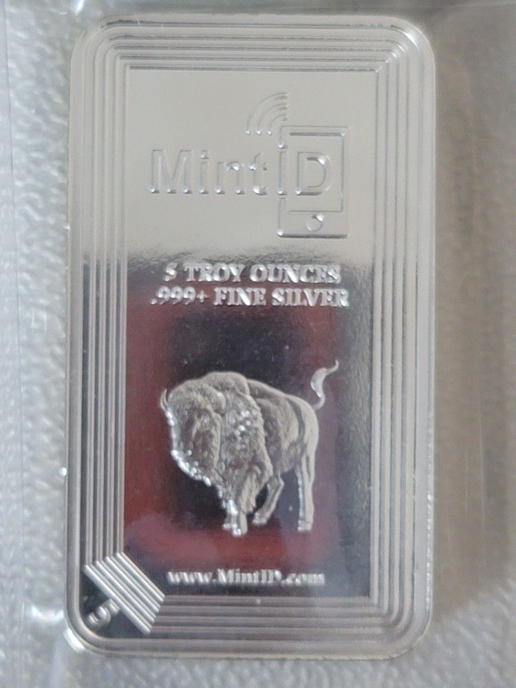 5 Oz Mint ID Silver Bar