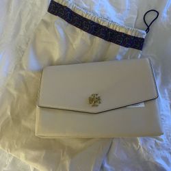 Tory Burch NWT Cream Kira Mixed Shoulder Bag (Retail $528)
