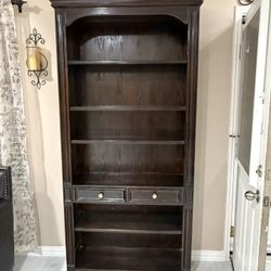 2 SOLID WOOD BOOKCASES 