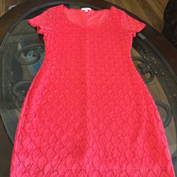 Woman’s Coral “Isaac Mizrahi” T-Shirt Dress