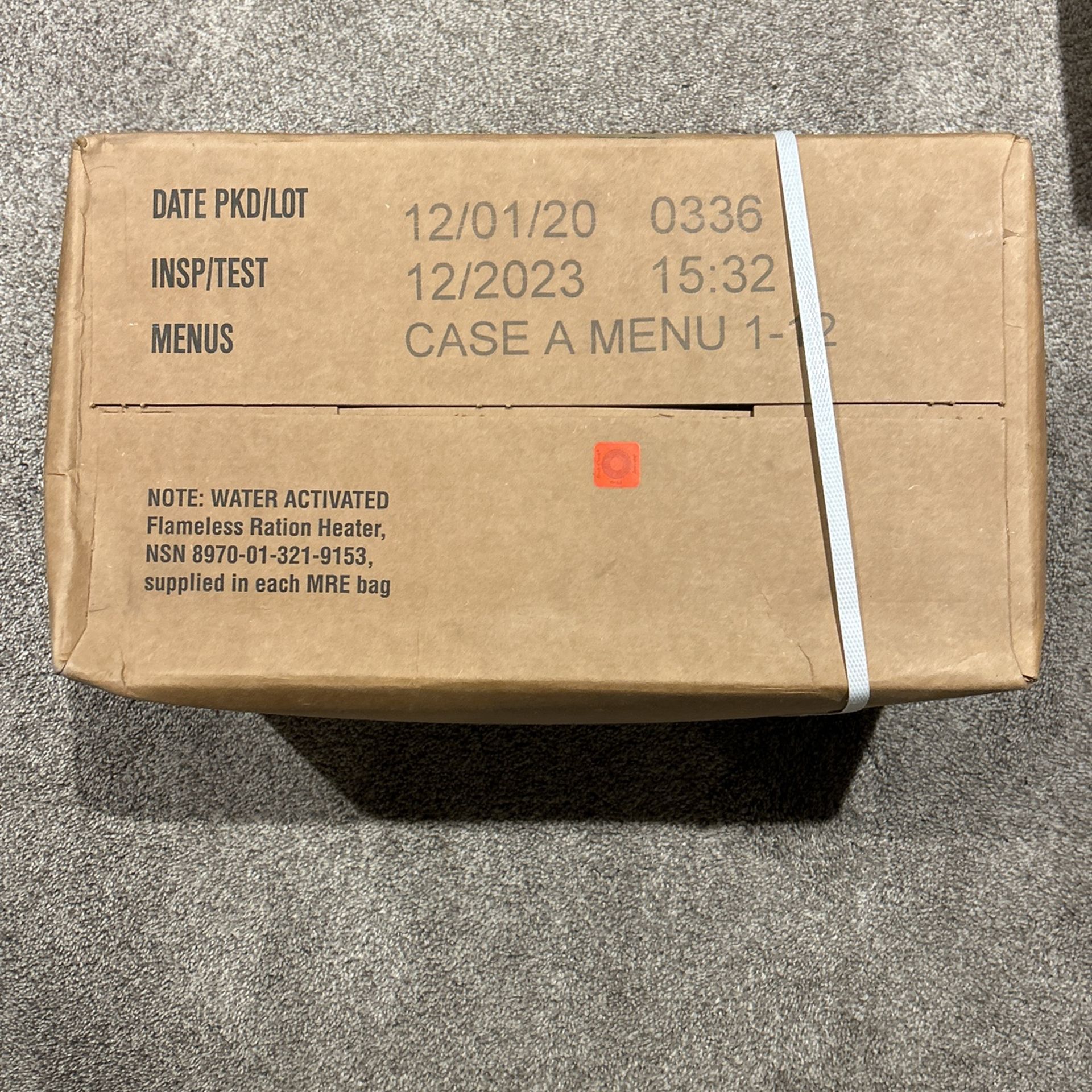 Authentic Military MREs, Case A
