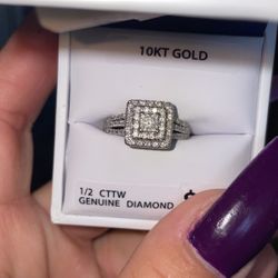 1/2 Carr Diamond Wedding Ring W/band 