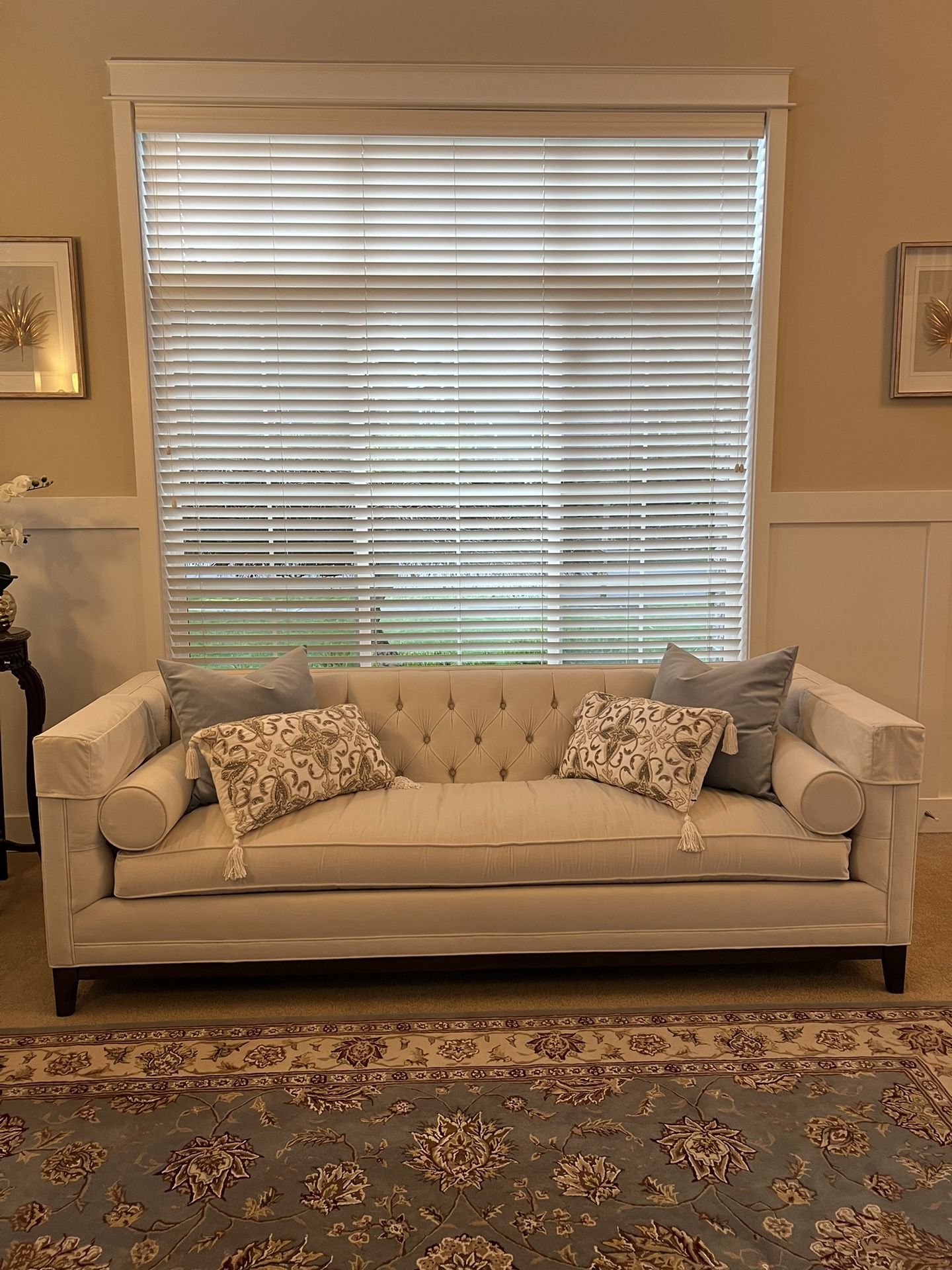 Designer Ethan Allen Ivory Couch