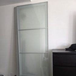 2 Pax Sliding Doors ~30x92" Each With Frosted Glass