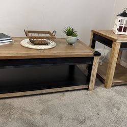 Ashley Furniture Coffee Table + End Table Set – Rustic Farmhouse