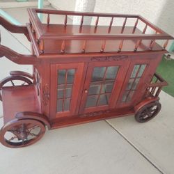 1970s Vintage Stagecoach Bar Cart Awesome 