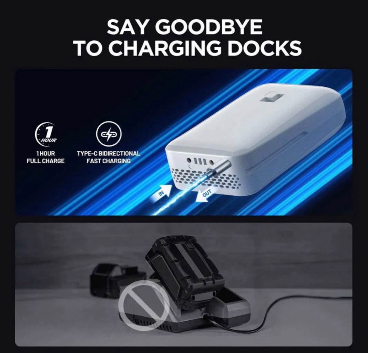 Tool Battery & Power Bank 2.0Ah 20V 2-in-1