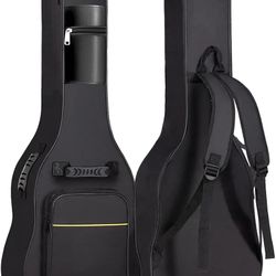 GLEAM Acoustic Guitar Gig Bag - 0.35 Inch Sponge Padding Fit 39-41 Inch Guitar Waterproof Black

