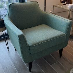 Modern Accent Chair – Teal Green, Great Condition