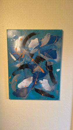 Acrylic abstract painting