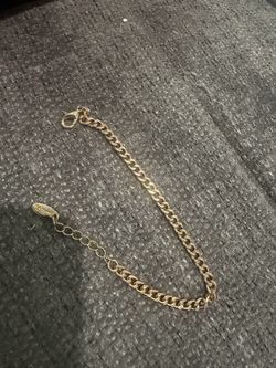 J.Crew Gold Tone Curb Chain Bracelet Signed Adjustable Chunky Link Jewelry