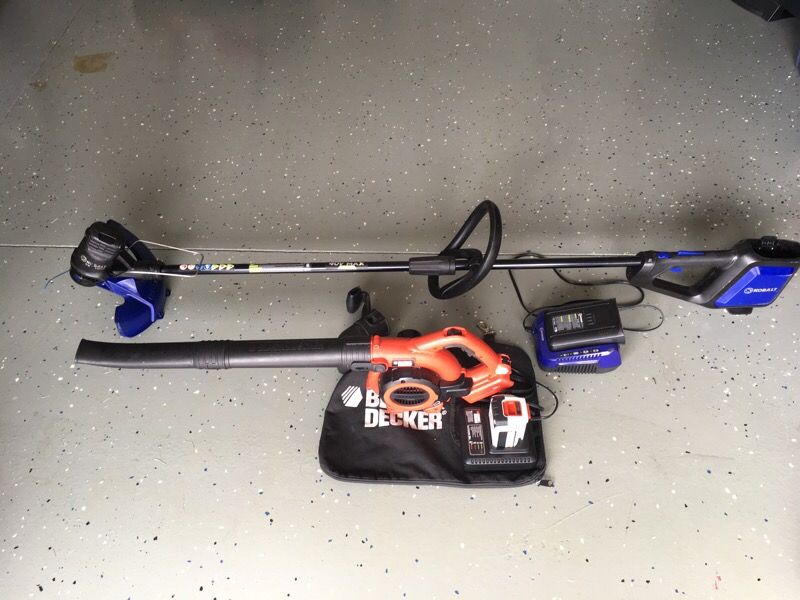 A Trimmer (kobalt) & A Blower for free(Black & Decker)