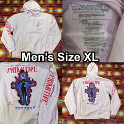 Primitive Dragon Ball Z SUPER GOKU Pink Hoodie Men’s Size XL Sweater
