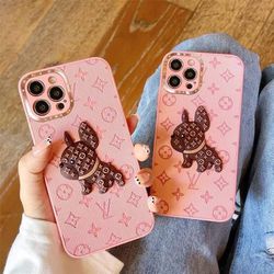 iPhone Case - 3D Bulldog in Pink