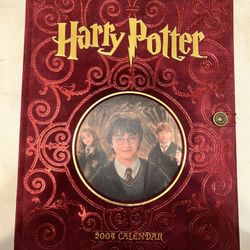 2004 Harry Potter Calendar Planner Velvet Cover Unused